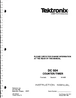 Предварительный просмотр 2 страницы Tektronix DC 504 Instruction Manual