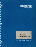 Tektronix DC 508A Instruction Manual preview