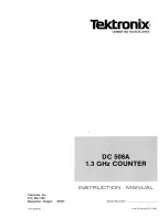 Предварительный просмотр 2 страницы Tektronix DC 508A Instruction Manual