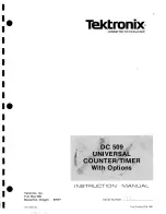 Preview for 2 page of Tektronix DC 509 Instruction Manual