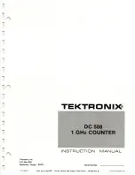 Tektronix DC508 Instruction Manual preview