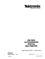 Preview for 2 page of Tektronix DM 502A Instruction Manual