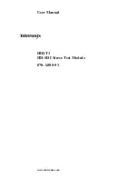 Tektronix HDST1 HD-SDI User Manual preview