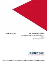 Предварительный просмотр 1 страницы Tektronix IBP420 Hardware Installation And Maintenance Manual