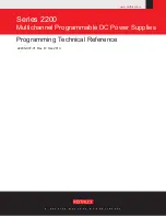 Предварительный просмотр 1 страницы Tektronix KEITHLEY 2200 Series Programming Reference Manual