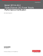 Tektronix Keithley 2231A-30-3 Performance Verification Manual preview