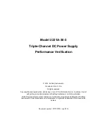 Предварительный просмотр 2 страницы Tektronix Keithley 2231A-30-3 Performance Verification Manual