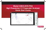 Tektronix Keithley 4200A-SCS-PKA Quick Start Manual preview