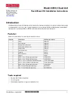 Tektronix Keithley 4299-2 Dual-Unit Installation Instructions Manual preview