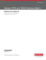 Предварительный просмотр 1 страницы Tektronix KEITHLEY 707B Reference Manual