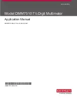 Tektronix Keithley DMM7510 Applications Manual preview