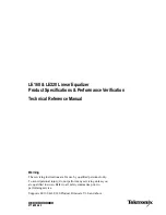 Preview for 1 page of Tektronix LE160 Technical Reference Manual