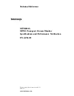 Preview for 1 page of Tektronix MTM400A Technical Reference