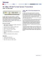 Tektronix OM5110 Datasheet предпросмотр