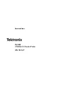 Tektronix P6101B Instructions Manual preview