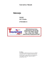 Preview for 1 page of Tektronix P6205 Instruction Manual