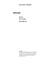 Предварительный просмотр 1 страницы Tektronix P6217 Instruction Manual