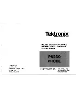 Предварительный просмотр 1 страницы Tektronix P6230 Instruction Manual