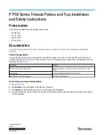 Tektronix P7708 Installation And Safety Instructions preview