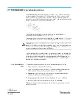 Предварительный просмотр 1 страницы Tektronix P77DESKEW Instructions Manual