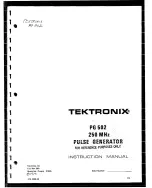 Tektronix PG502 Instruction Manual preview