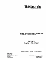 Preview for 3 page of Tektronix SC 502 Instruction Manual