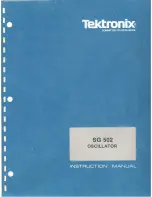 Предварительный просмотр 1 страницы Tektronix sg 502 Instruction Manual