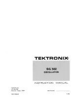 Preview for 2 page of Tektronix sg 502 Instruction Manual