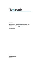 Tektronix SPG700 Instructions Manual preview