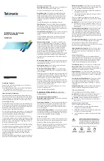 Tektronix TBS2000 Series Safety And Installation Instructions preview