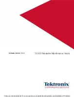 Предварительный просмотр 1 страницы Tektronix TD140 Hardware Maintenance Manual