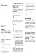 Предварительный просмотр 1 страницы Tektronix TEKBAT Series Instructions Manual