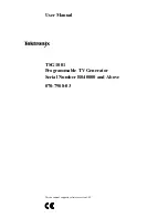 Preview for 1 page of Tektronix TSG1001 User Manual