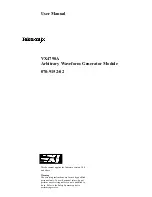 Preview for 1 page of Tektronix VX4790A User Manual