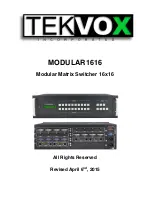 Tekvox MODULAR1616 Manual preview