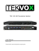 Tekvox TEK 1201-HD User Manual предпросмотр