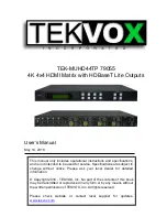 Preview for 1 page of Tekvox TEK-MUHD44TP 79055 User Manual