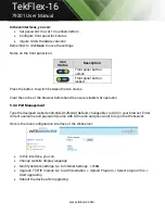 Preview for 49 page of Tekvox TekFlex-16 User Manual
