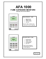 Preview for 1 page of TEL AFA1000 / 1 - Mk2 Operating And Instruction Manual