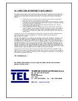 Preview for 17 page of TEL AFA1000 / 1 - Mk2 Operating And Instruction Manual