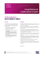 TEL AFA1000/2 MK3 Installation & Calibration Manual предпросмотр