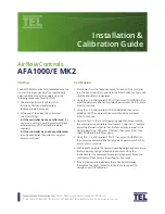 Preview for 1 page of TEL AFA1000/E MK2 Installation & Calibration Manual