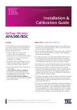 Preview for 1 page of TEL AFA500/BSC Installation & Calibration Manual