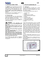 Preview for 10 page of Telair ENERGY 4004D Use And Maintenance Manual And Instructions For Installation