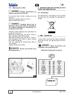 Preview for 14 page of Telair ENERGY 4004D Use And Maintenance Manual And Instructions For Installation