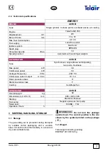 Preview for 7 page of Telair ENERGY 4010B User'S Operating Instruction And Installation Manual