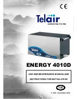 Preview for 1 page of Telair Energy 4010D Use And Maintenance Manual