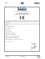 Preview for 3 page of Telair Energy 4010D Use And Maintenance Manual