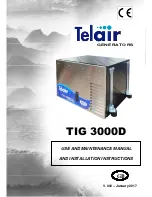 Telair TIG 3000D Use And Maintenance Manual And Instructions For Installation preview