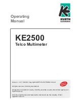 Telco KE2500 Operating Manual preview